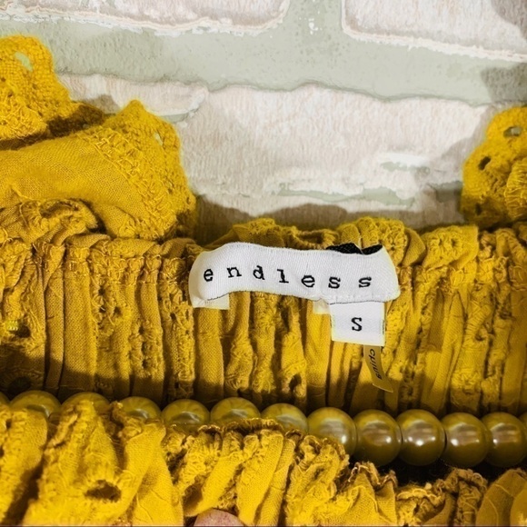 Revolve Endless Rose Embroidered Bardot Top - Picture 7 of 10